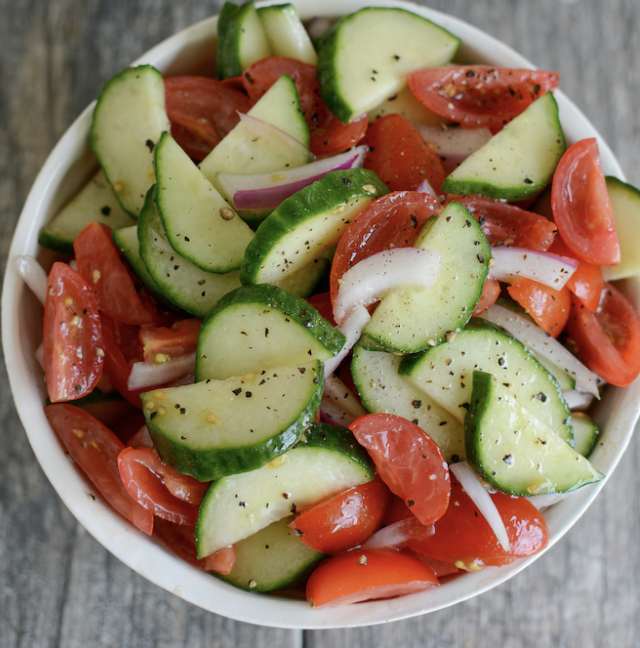  Tomato and Cucumber Salad 